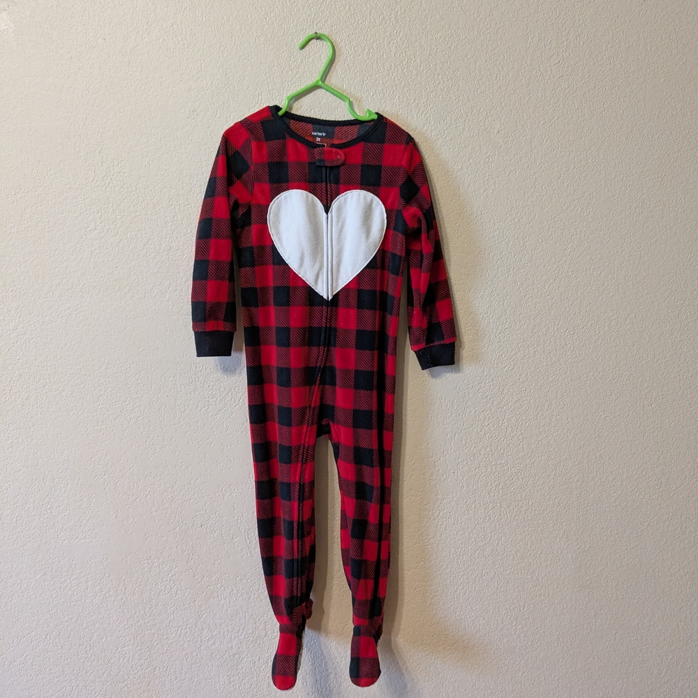 Plaid Red and Black Kids One Piece